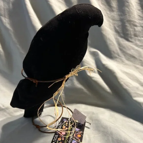 NEW 8" chic n prim handmade crow primitive decoration decor spring home bird - Picture 1 of 5